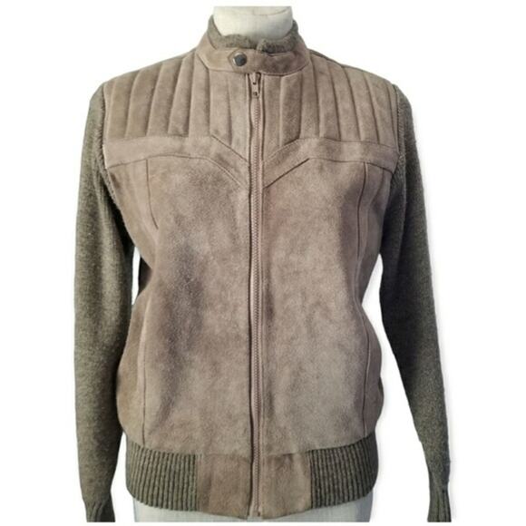 Vintage Suede Tan Jacket by Mervyn's size Small - Picture 2 of 10